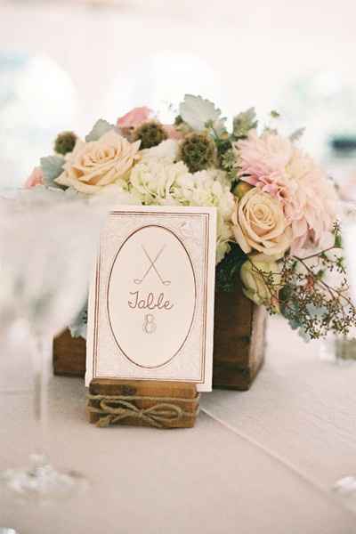 Golf Themed Table Numbers
