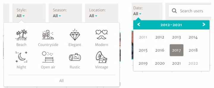 User Search Filters