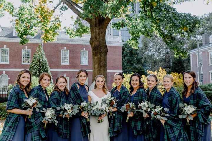 Plaid Scarves for Bridesmaids