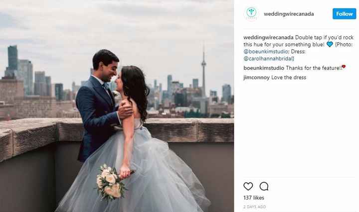 Blue wedding dress