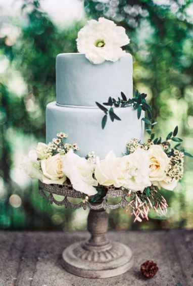 Blue Two Tier Cake 1