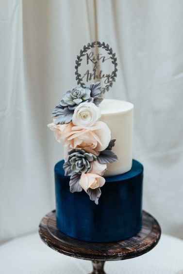 Blue Two Tier Cake 2