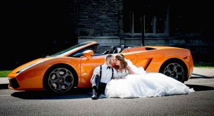 In a sports car?