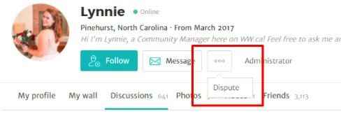 Dispute a Profile