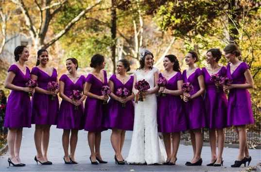 Vivid Violet Bridesmaid Dresses?