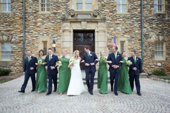 Green & Navy Wedding Party