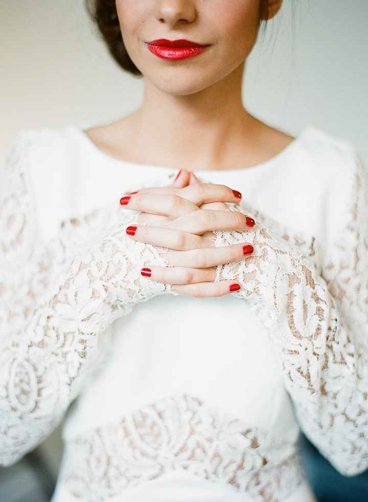 Red Wedding Day Nails