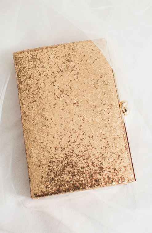 Gold Glitter Clutch