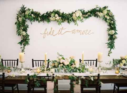 Head Table Backdrop Ideas - Floral Accent