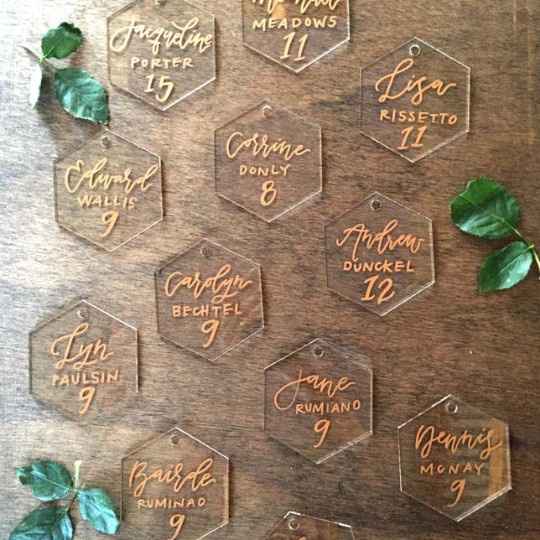 Geometric Escort Cards