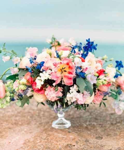 Blue and Pink Centerpiece