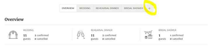 Add Custom Events in Guest List: