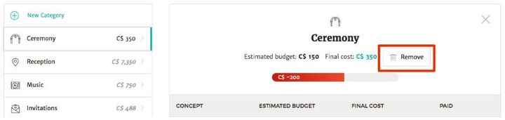 Remove Budget Category