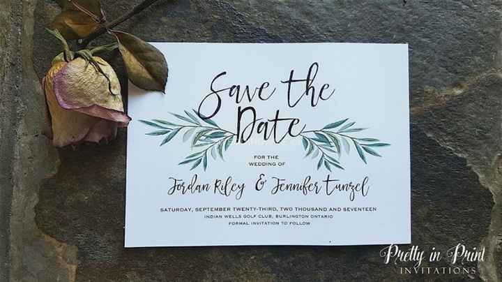 Non-Photo Save the Date by Pretty in Print Invitations