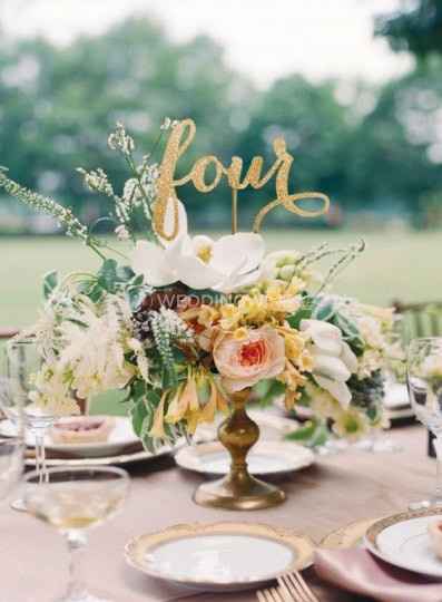Gold Script Table Numbers