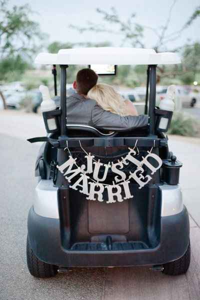 Just Married Golf Cart