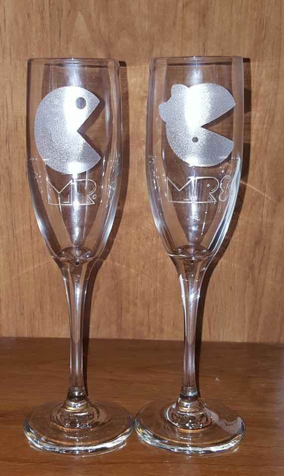 Pacman Toasting Flutes