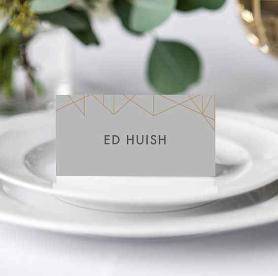 Geometric Place Cards