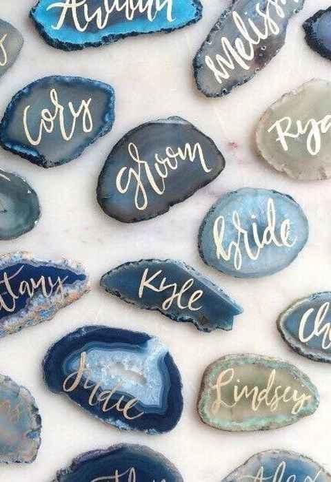 Geode Agate Place Cards