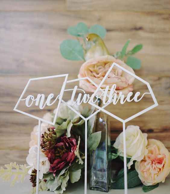 Geometric Table Numbers