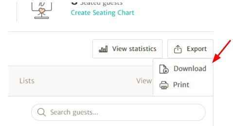 Export Guest List