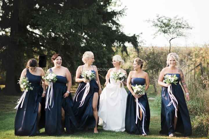 Dark Navy Bridesmaids Dresses