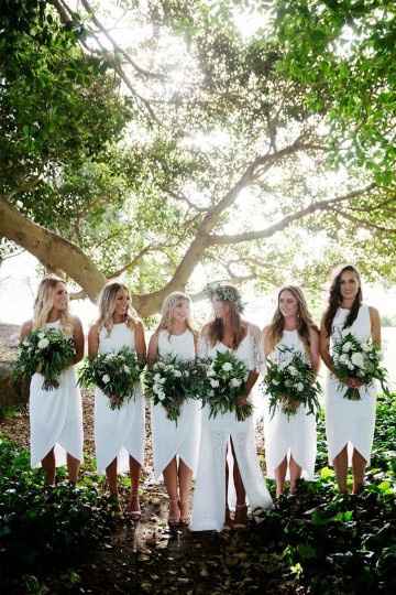 White Bridesmaids Dresses
