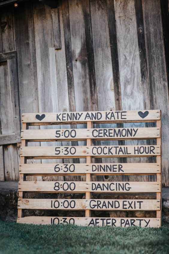 Wood Pallets - Reception Timeline