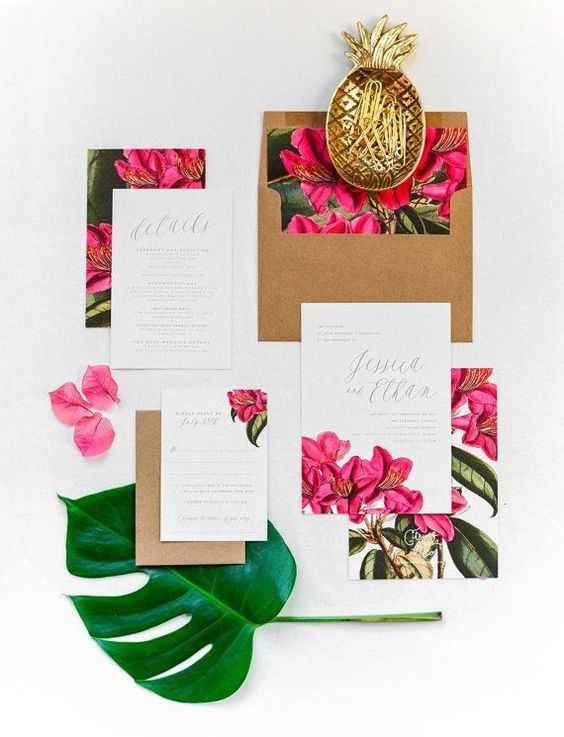 Tropical Wedding Invitations