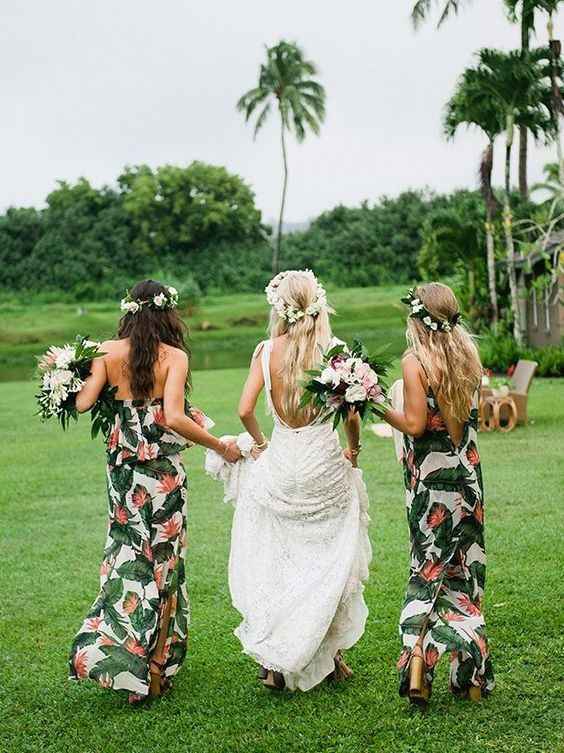 Tropical Bridesmaids Dresses