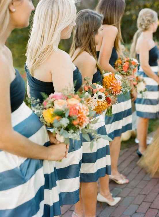 Nautical Bridesmaids Dresses