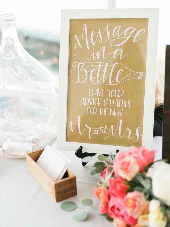 Nautical Message In a Bottle Guestbook
