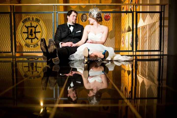Couples Shot - Glam Bride and Groom in Tuxedo sitting