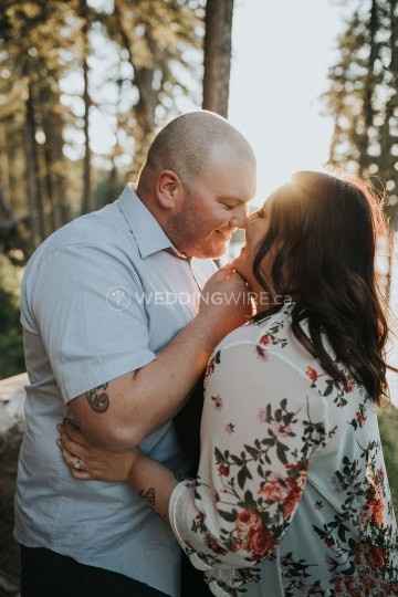 Engagement Photo - Couple Kissing