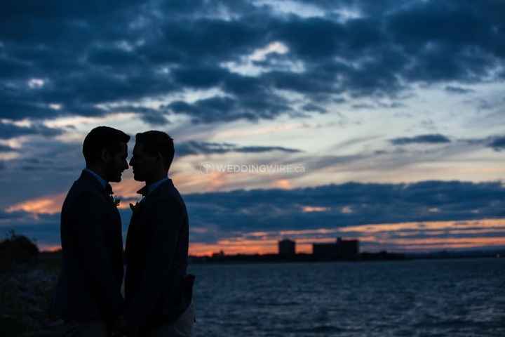 Grooms at Sunset - Photo by DA Photography