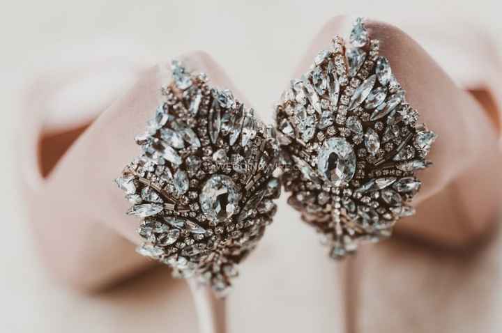 Bling Sparkly Nude Wedding Heels - Photo by White Lotus Photography