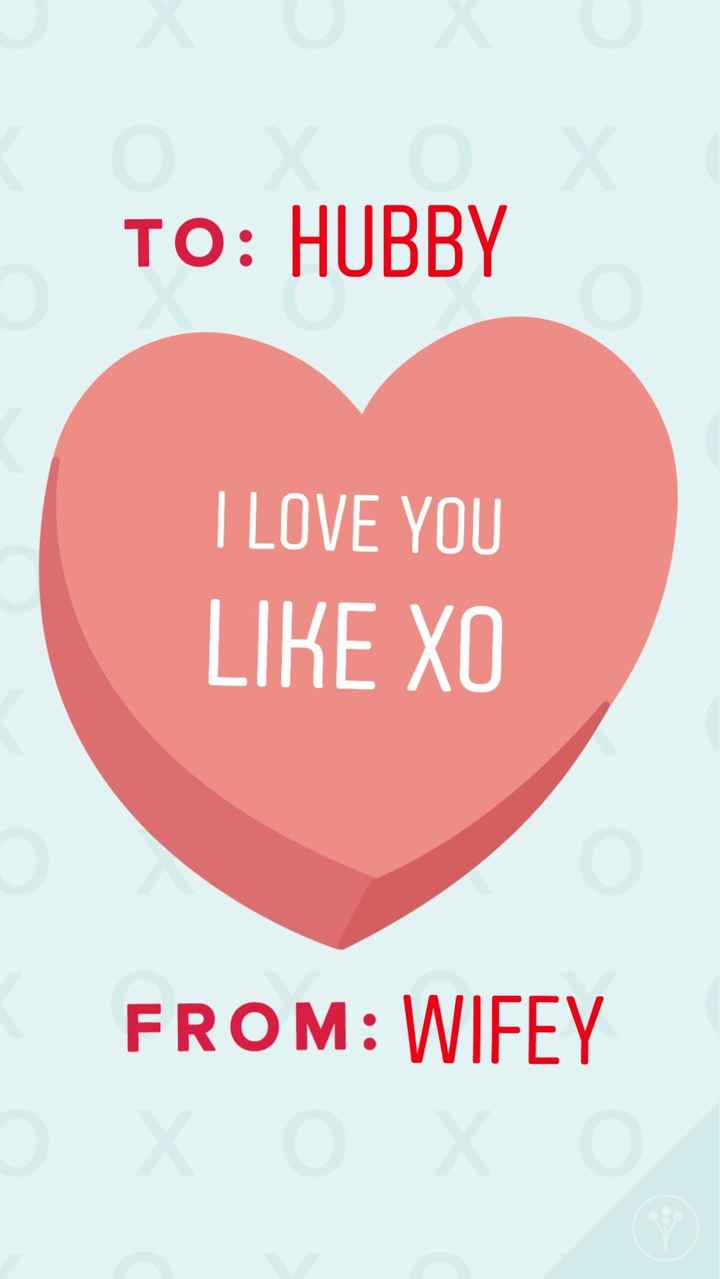 WeddingWire Conversation Hearts - I Love You Like XO