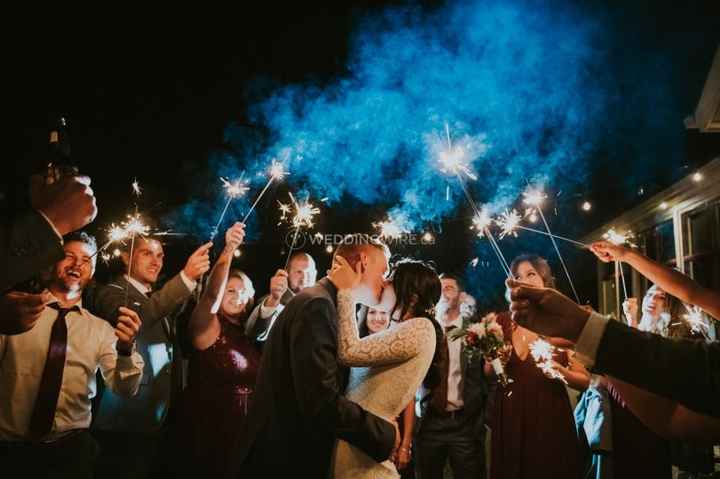 Reception Exit with Sparklers