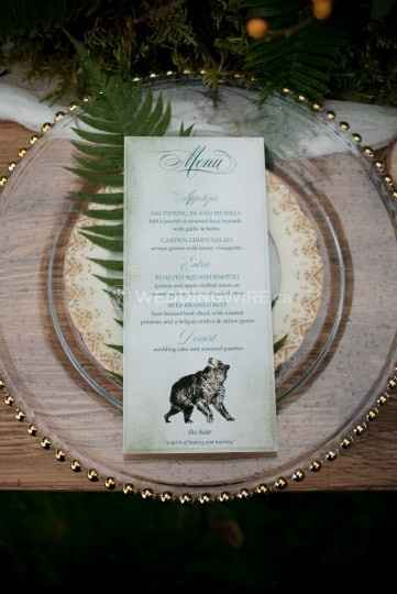Long Rectangular Wedding Menu