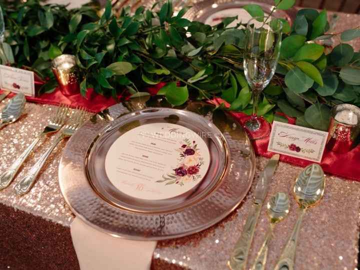 Round Circular Wedding Menu