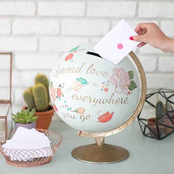 Globe Card Box