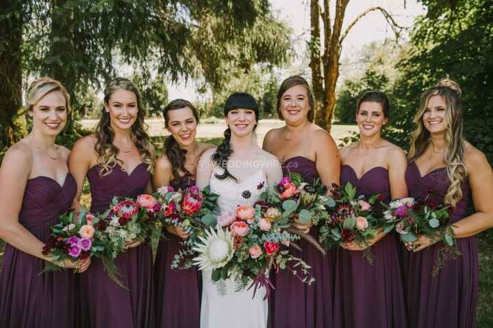 Bridesmaids in Purple