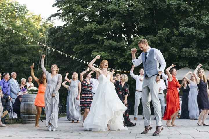 Bride Groom and Guests Dancing