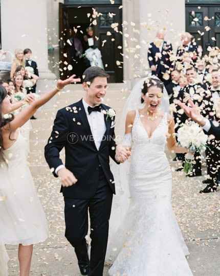 Ceremony Exit with Flower Petals