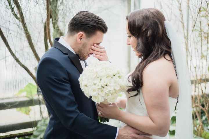 Groom Tearing Up