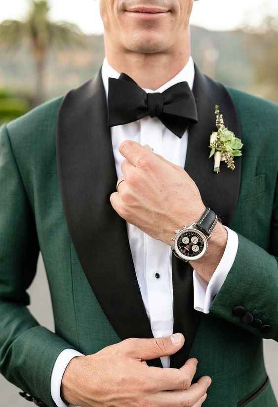 Colourful Dark Green Emerald Groom's Tuxedo Jacket