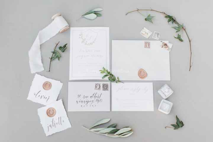 White Wedding Invitation Suite