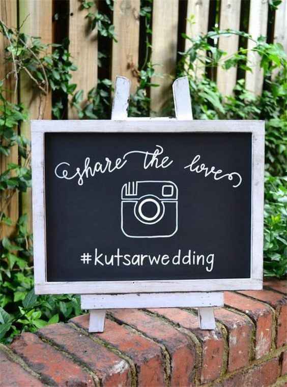 Wedding Hashtag Sign