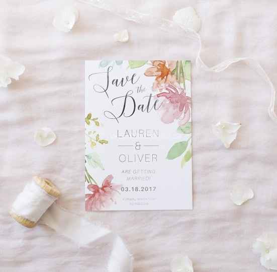 Blush Pink Floral Save The Date