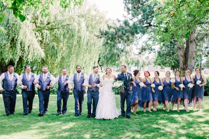 Big Wedding Party in Blue